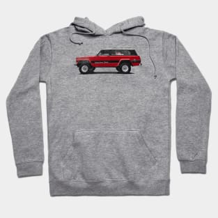 FSJ Beach Truck - Red, Weathered Hoodie